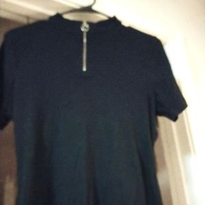Zip up black shirt